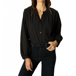 NEW NATALIE MARTIN tolan long sleeve shirt in black